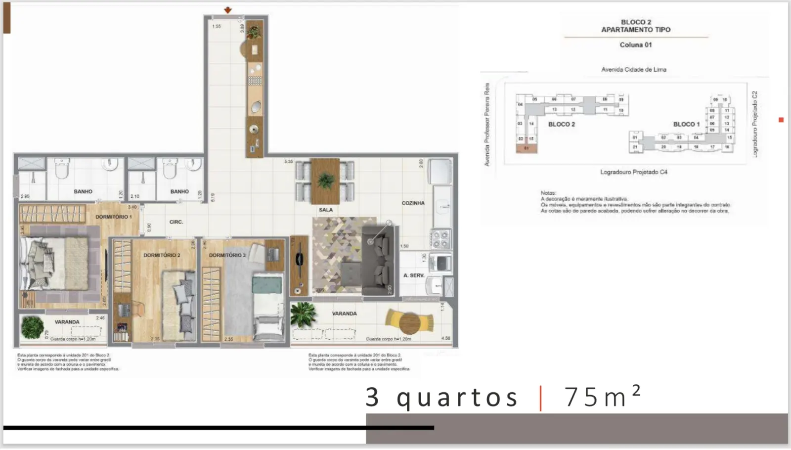 Foto do imóvel AP 75 m², 3 quartos c/ suíte, no 19° and. Pateo Nazareth c/ garagem e vista ao porto e ponte Rio-Nit
