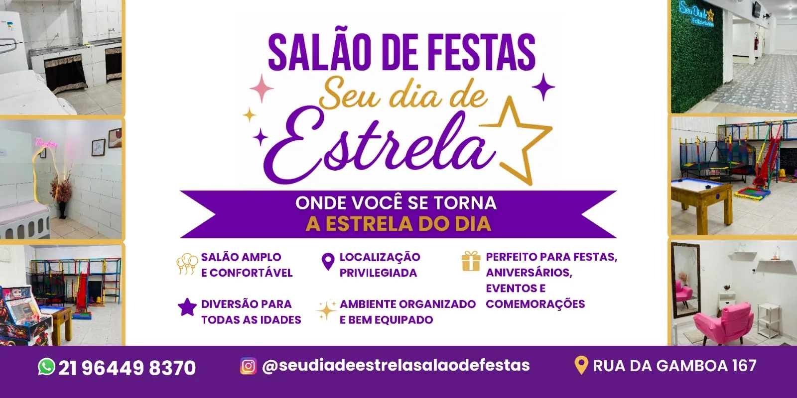 Capa da loja Salão de festas : Seu Dia de Estrela