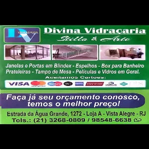 Logo da marca divina vidraçaria  Loja