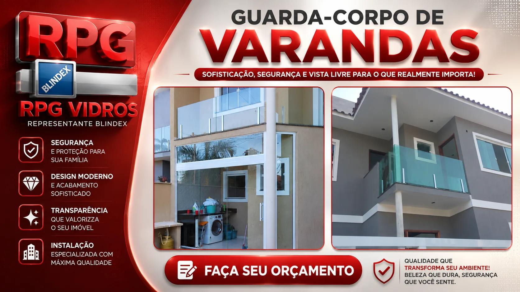Foto do produto Guarda-Corpo de Varandas