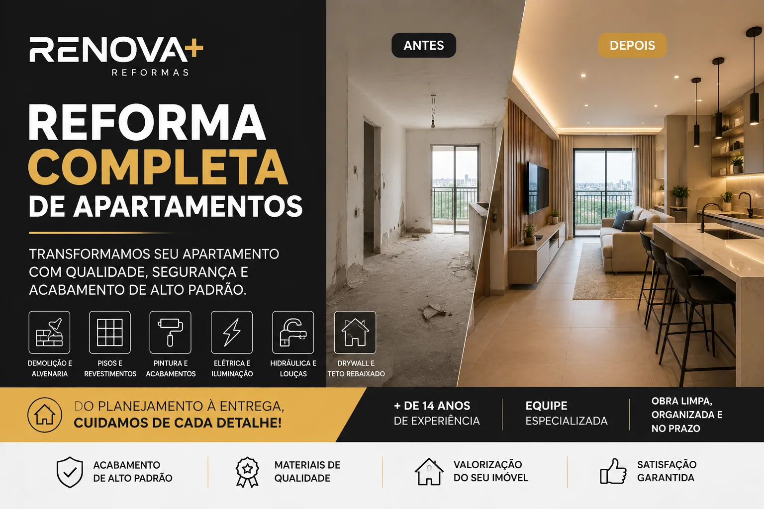 🏠 Reforma Completa de Apartamentos | Renova+