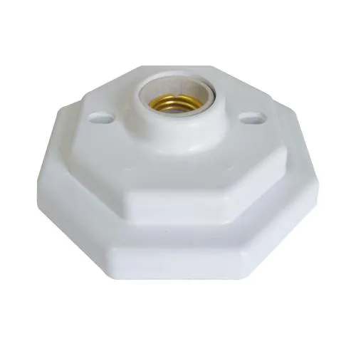 PLAFON COM SOQUETE LOUÇA  OCTAGONAL