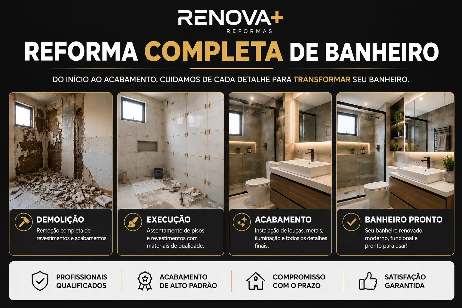 🚿 Reforma Completa de Banheiro | Renova Mais